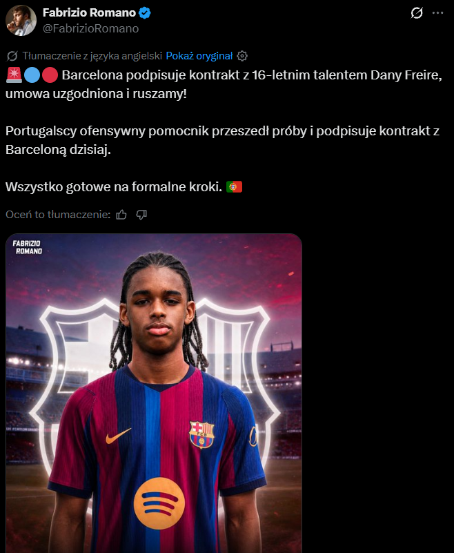 HERE WE GO! Barca ściąga WIELKI TALENT!